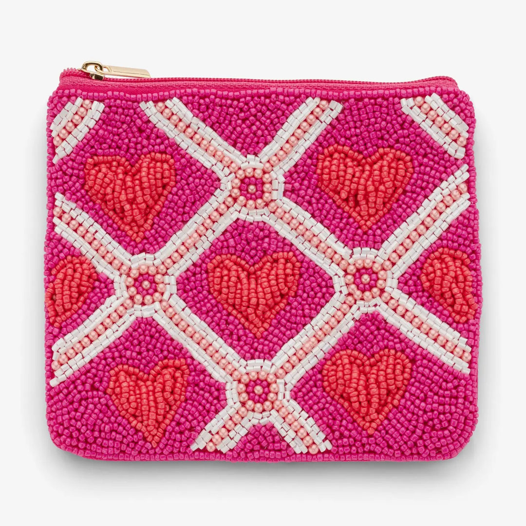 Heart Beaded Pouch