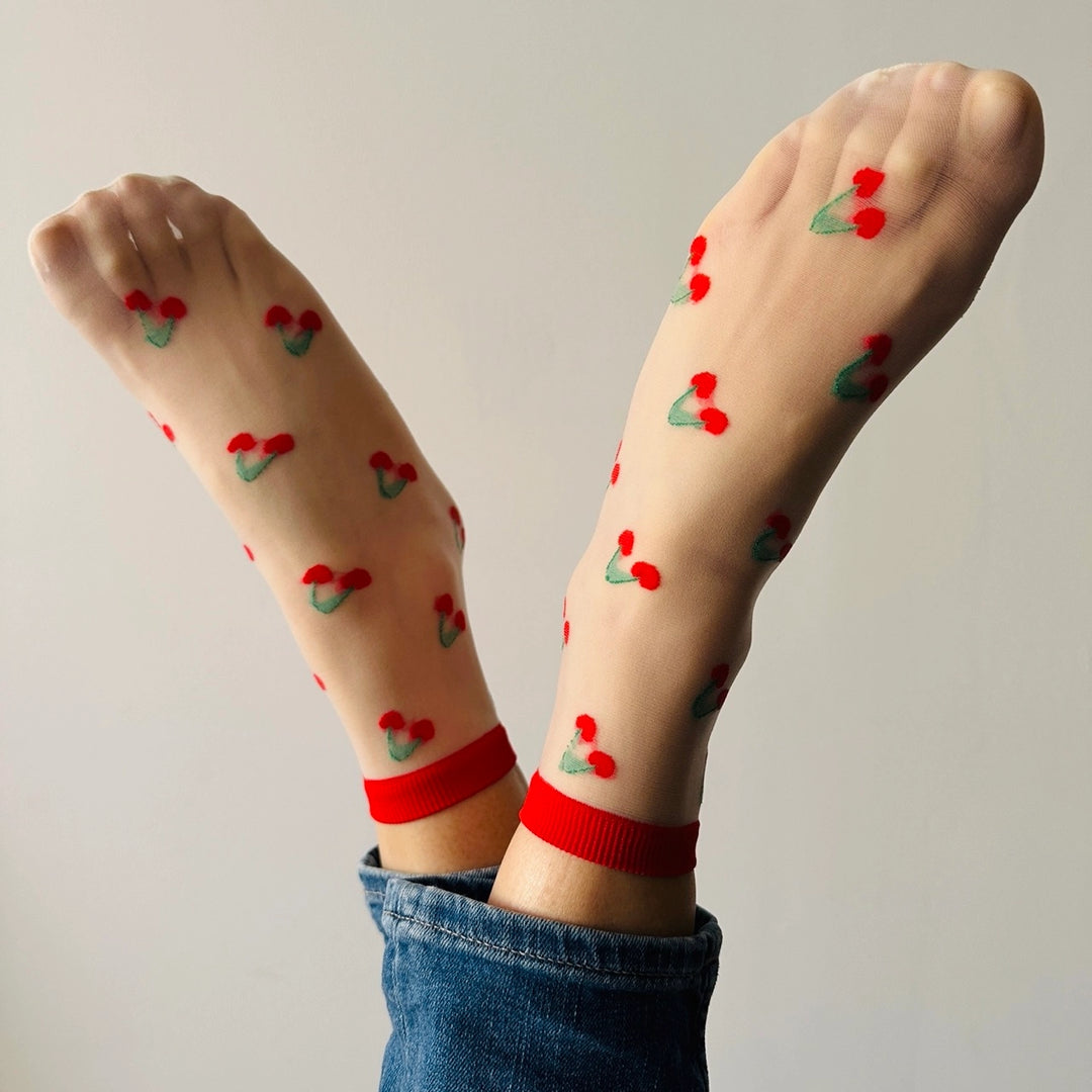 Red Cherry Socks-Socks-LNH Edit