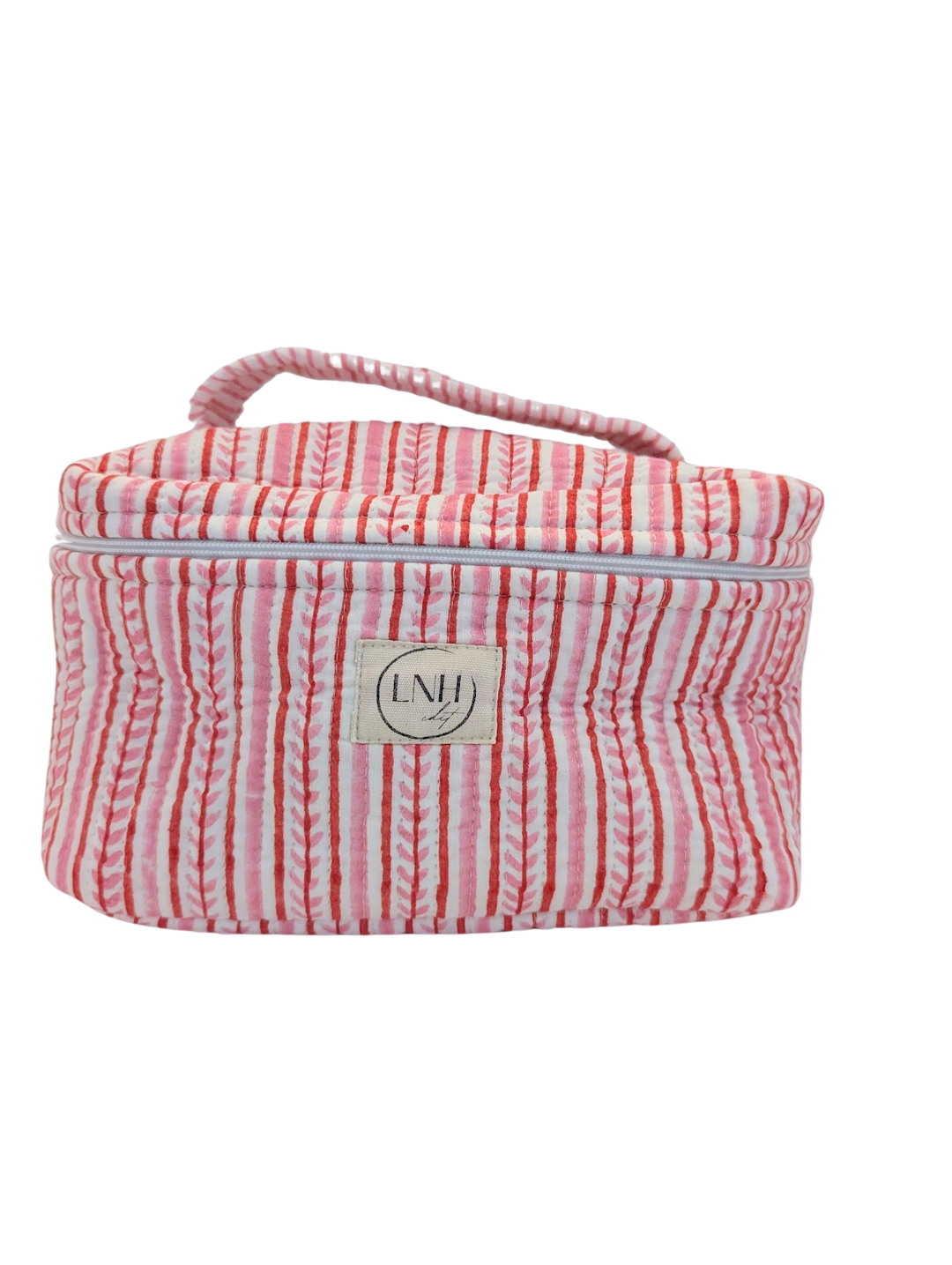 Alani Pink Cosmetic Bag- Large Top Zipper-Wash Bags-LNH Edit