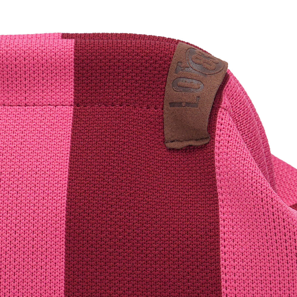 RASPBERRY Stripe Clutch Bag