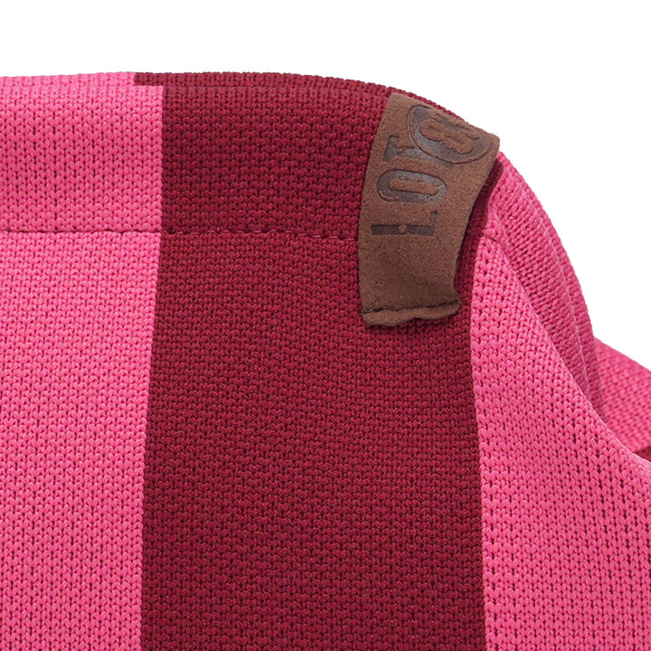 RASPBERRY Stripe Clutch Bag