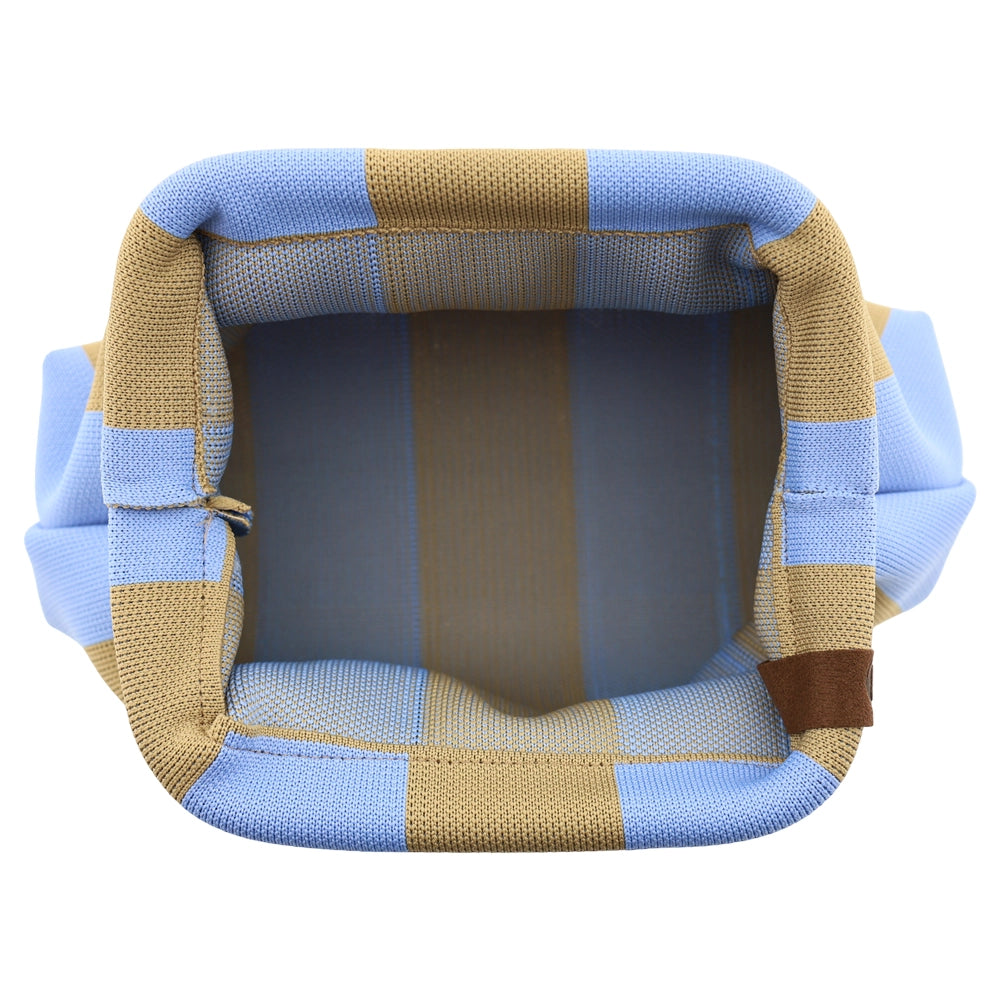 BLUE &amp; BEIGE Stripe Clutch Bag