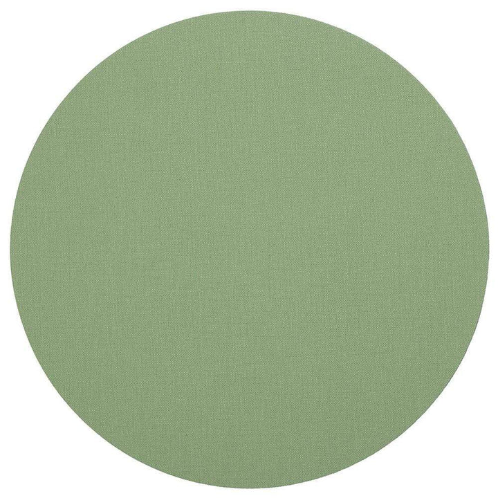 Classic Canvas Round Felt-Backed Placemat in Moss Green -sold seperately-Placemats-LNH Edit