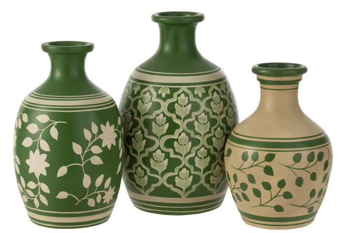 Extra Large Green Trellis Terracotta Vase
