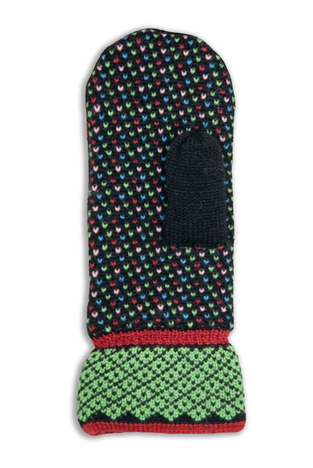 Knitted Mitten: Black