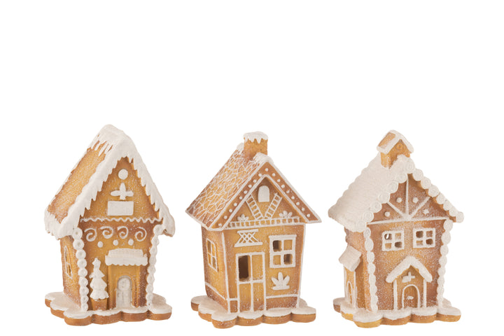 LED Gingerbread house set of 3