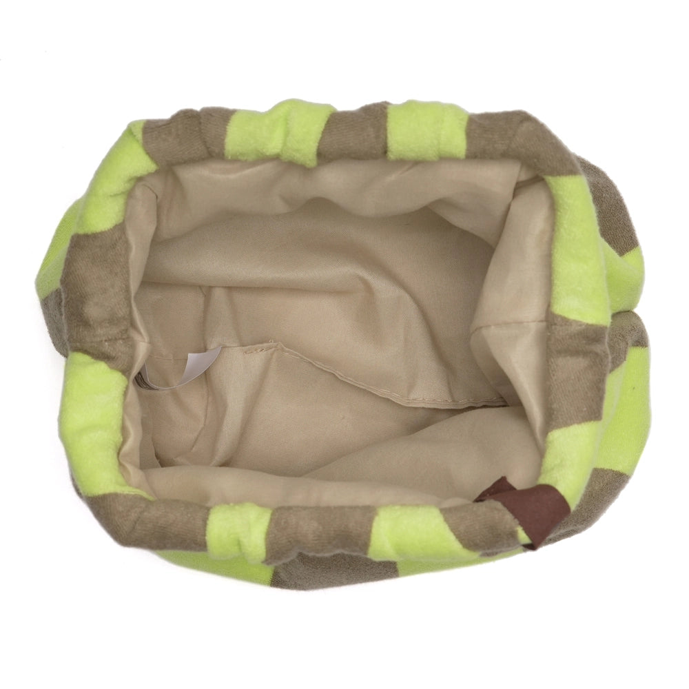 LIME &amp; TAUPE Stripe Clutch Bag