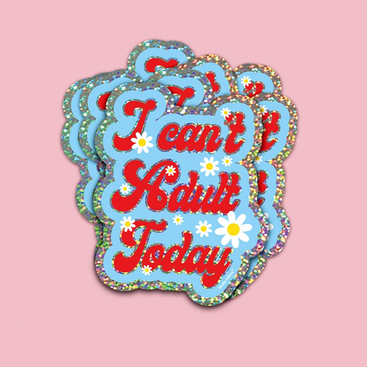 Glitter sticker I can&