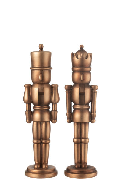 Nutcracker  Antique Gold Medium set Of 2