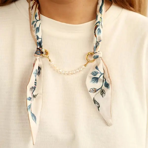 Skinny Silk-touch orange scarf