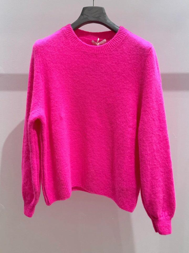 Neon Pink Crewneck Sweater