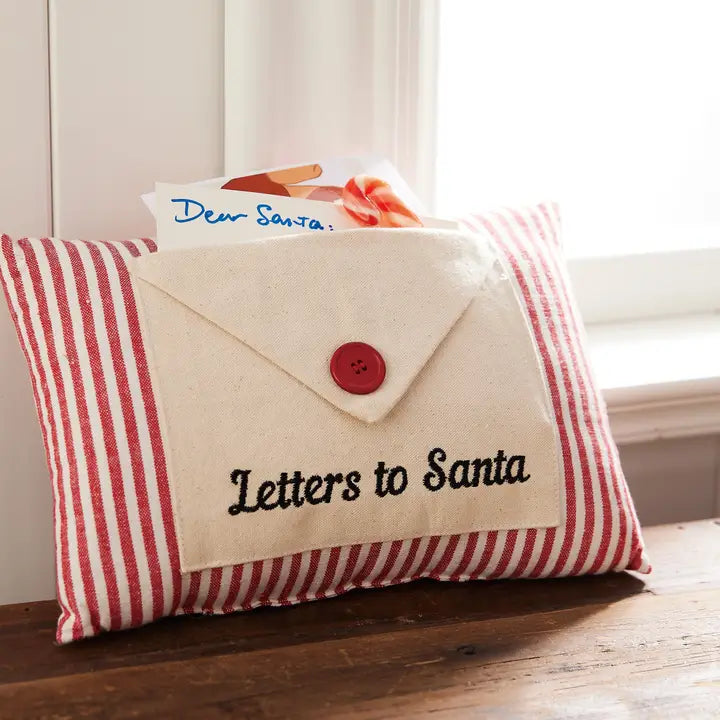 Letter To Santa Embroidered Words W/Button