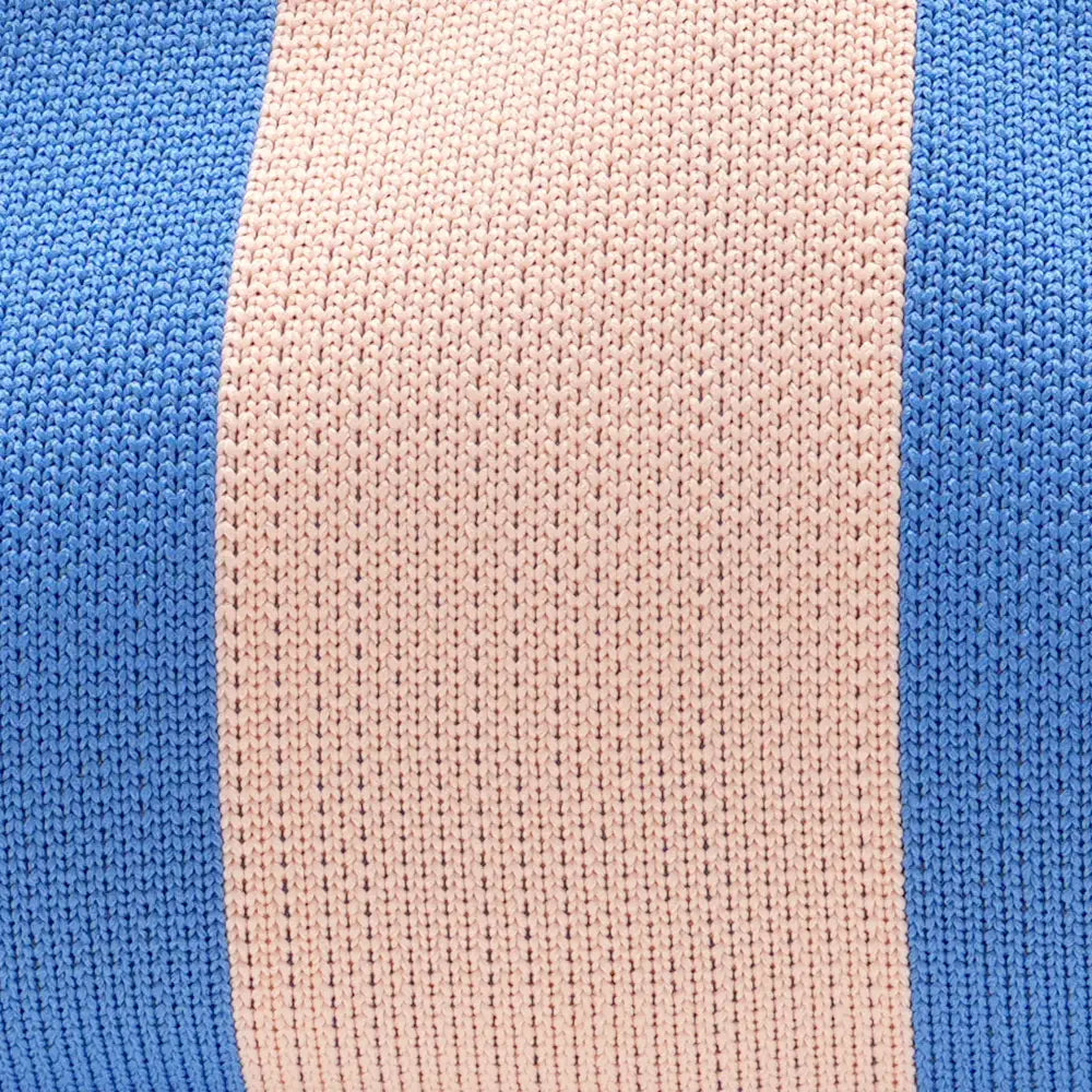 BLUE &amp; CREAM Stripe Clutch Bag