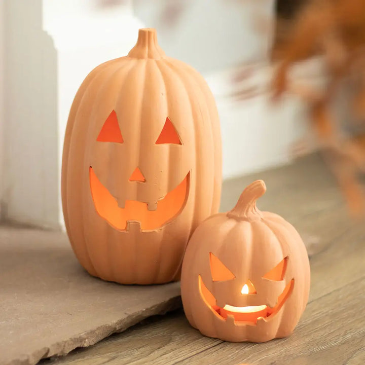 Terracotta Halloween Pumpkin 15cm
