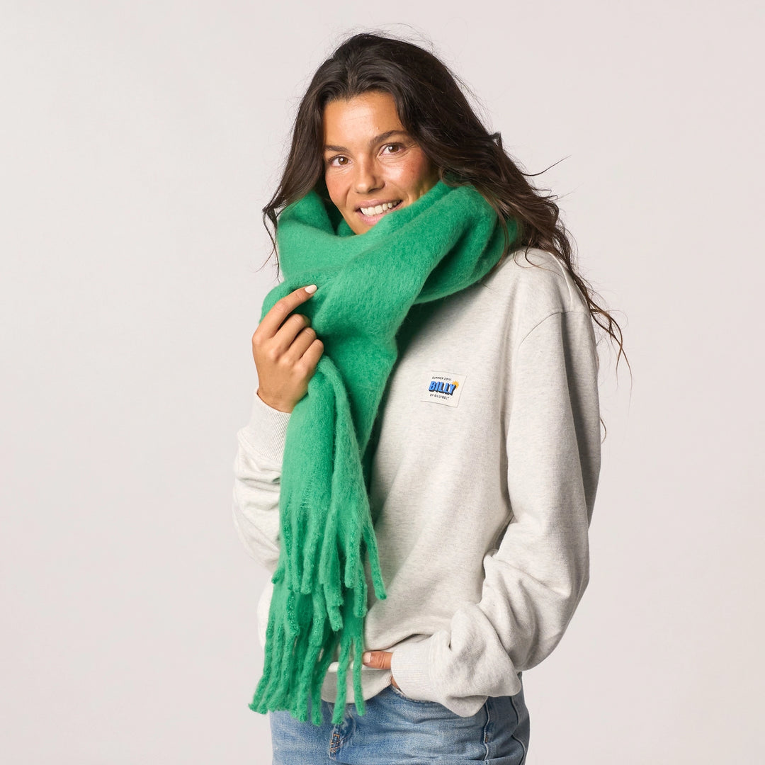 Bright Green Oversized Scarf