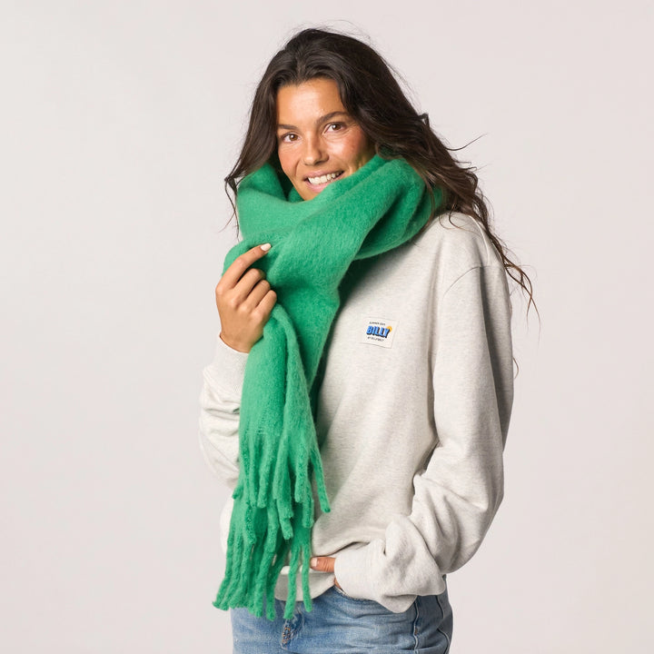 Bright Green Oversized Scarf