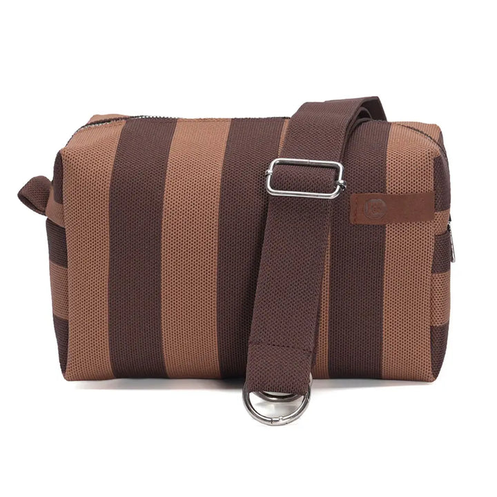 Chocolate Stripe Crossboby Bag