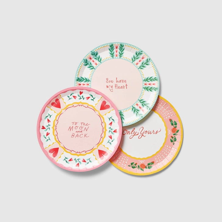 All You Need Is Love, Large Paper Plates - Set of 10