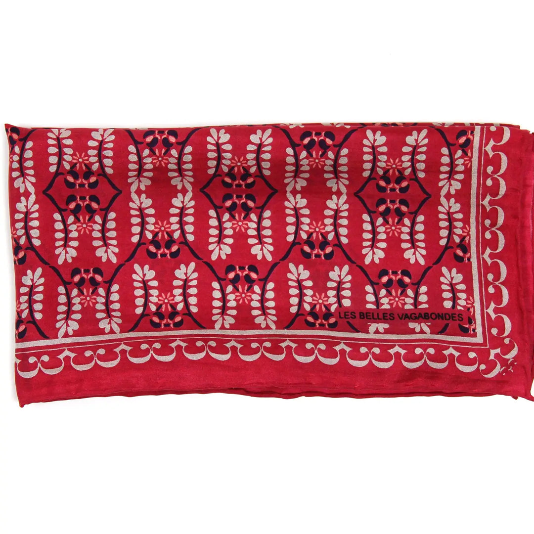 Mini Silk Albertine Red scarf