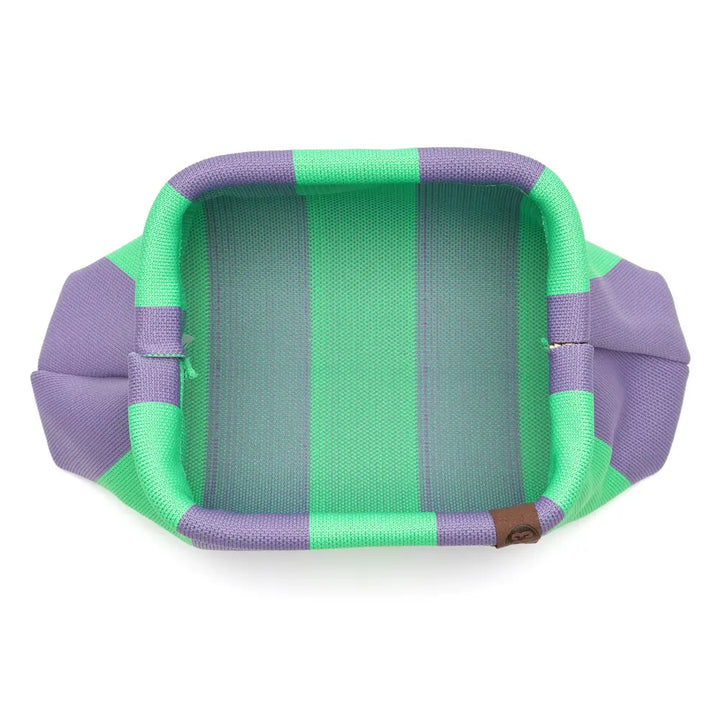 GREEN &amp; LILAC Stripe Clutch Bag