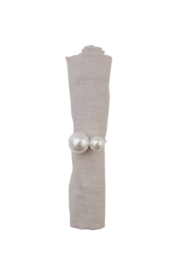 Double Pearl Napkin Rings, Set of 4
