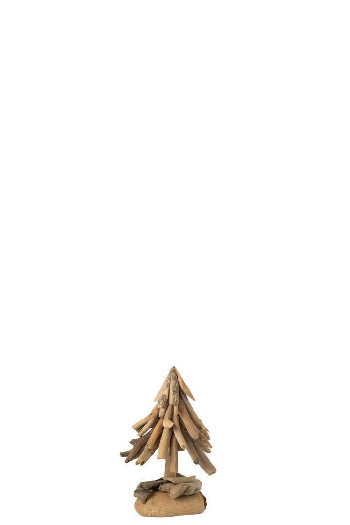 Wooden Christmas Tree on Base – Natural