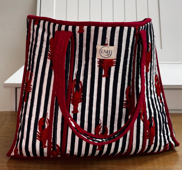 Stripe lobster Tote