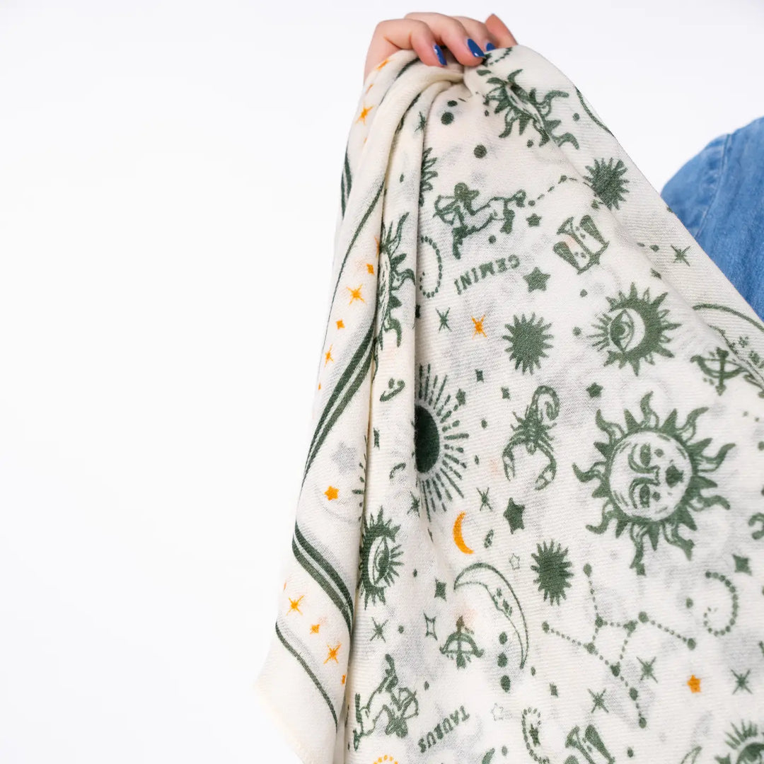 100% Wool Scarf Madeleine Ecru