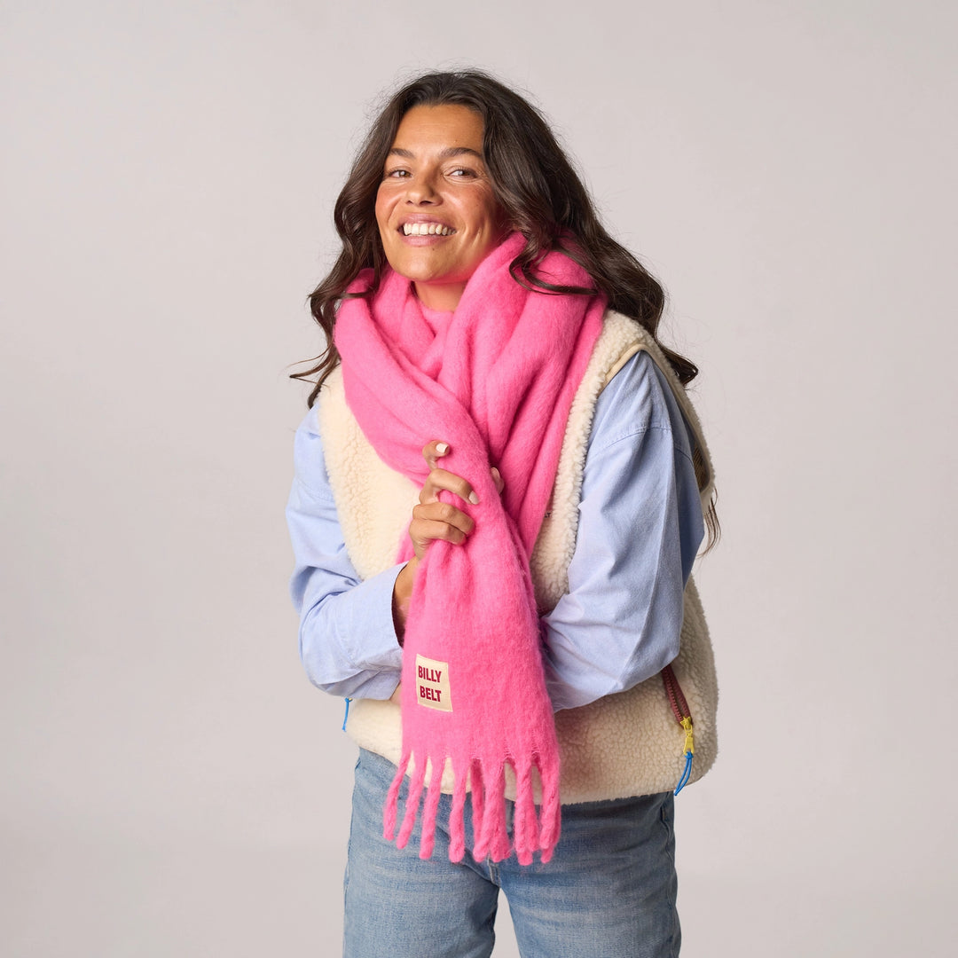 Pink Oversized Scarf