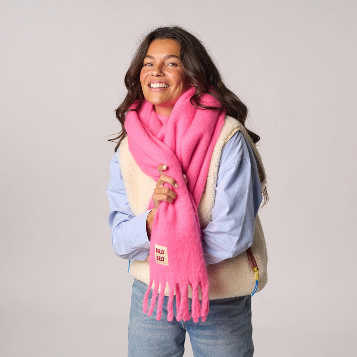 Pink Oversized Scarf