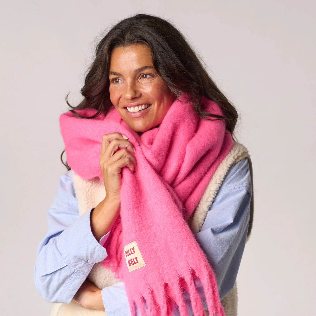 Pink Oversized Scarf