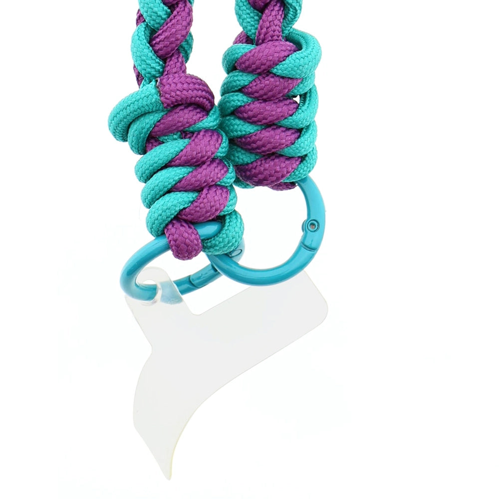 TURQ &amp; PURPLE ROPE LONG PHONE CHAIN