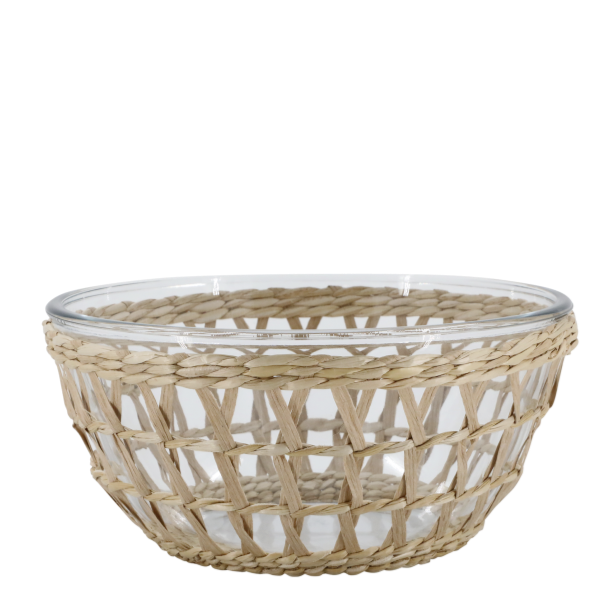 Bowl w. wicker basket Large--LNH Edit