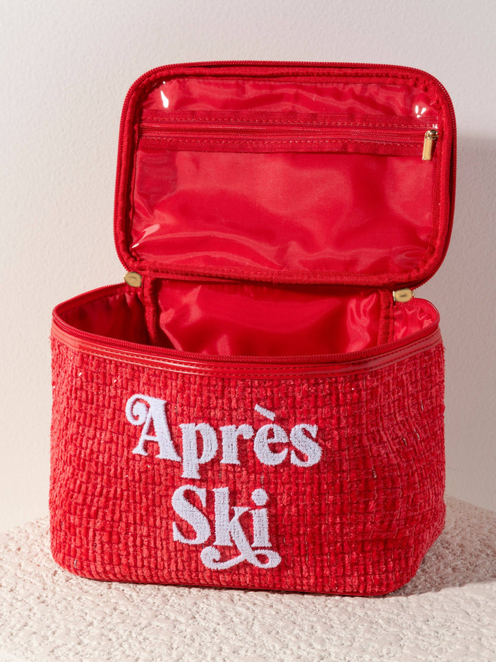 "APRES SKI" COSMETIC CASE, RED