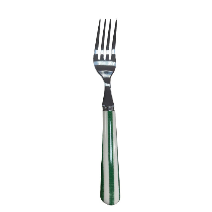 Green Stripe Cutlery, Set of 4 pieces (1 Setting)