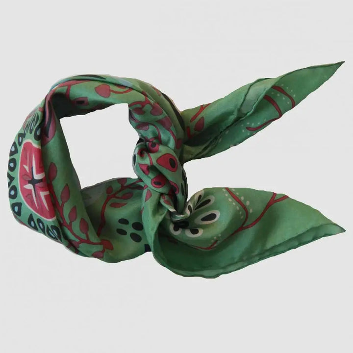 Silk Green Mini Marushka scarf