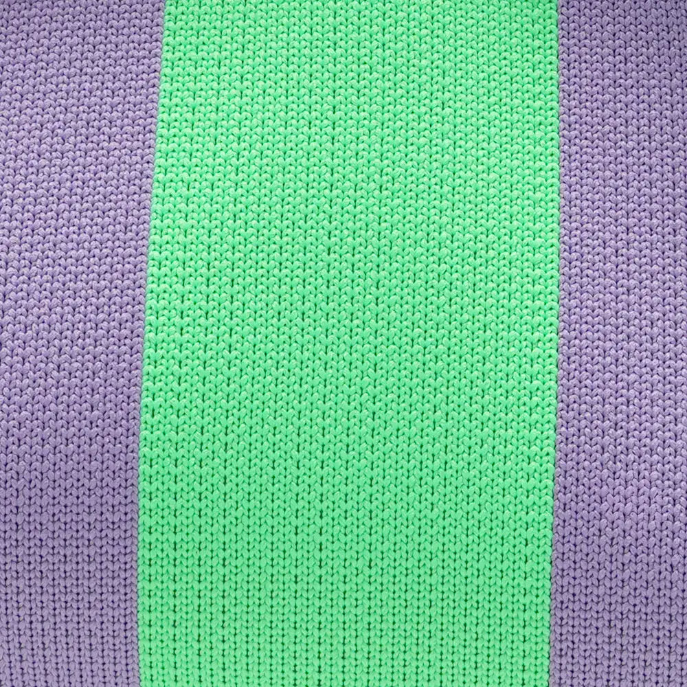 GREEN &amp; LILAC Stripe Clutch Bag