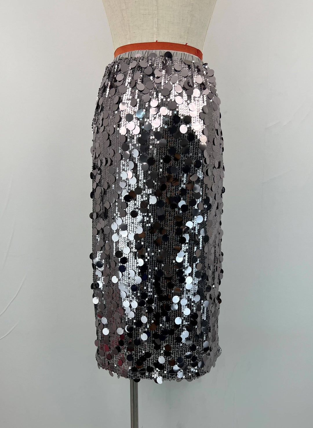 Steel Grey Sequined skirt