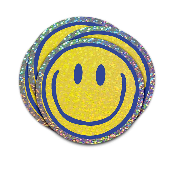 Glitter Sticker Smiley – Radiant Vibes and Positivity