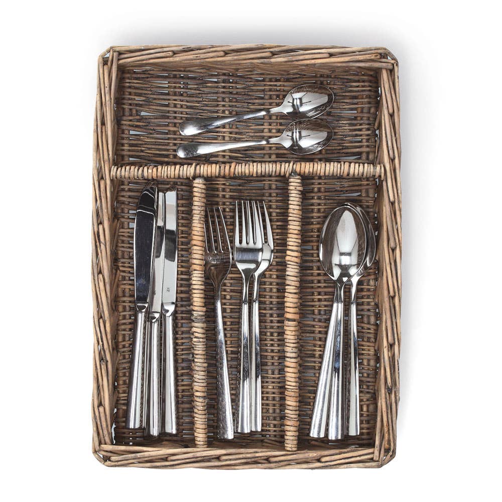 Wicker Cutlery Basket-Baskets-LNH Edit
