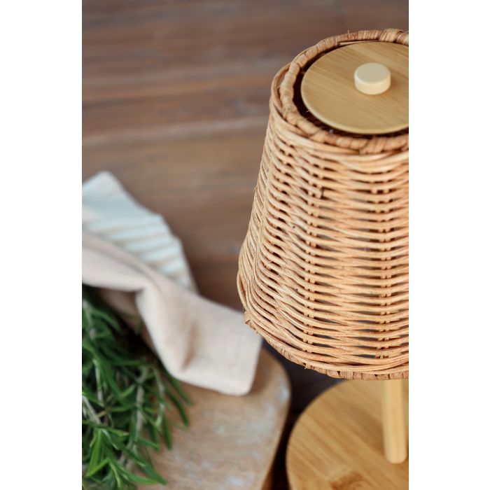 Rattan Table Lamp rechargeable LED