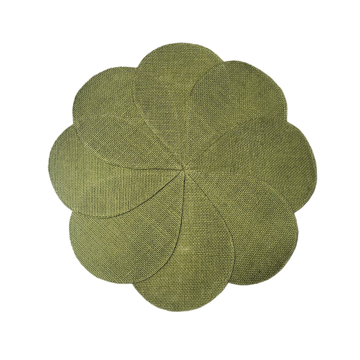 Round Green Jute Placemat
