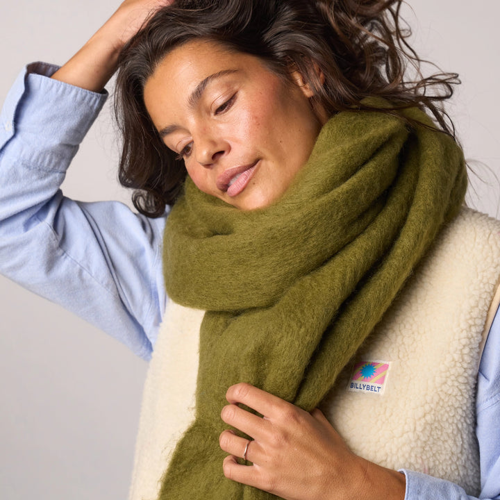 Khaki Green Oversized Scarf
