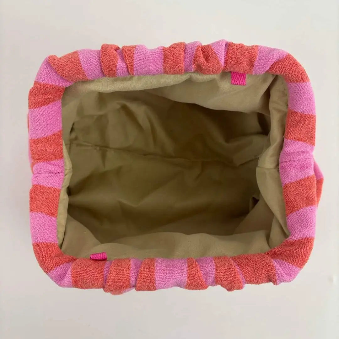 Pink Stripe Clutch Bag