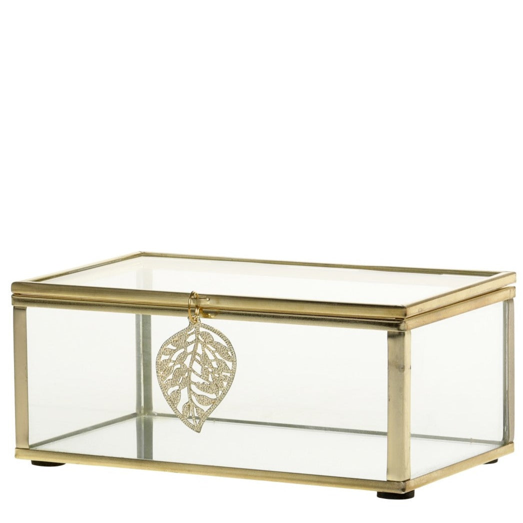Glass Box with  leaf detail