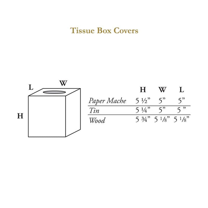 Blue Italian Toile Print Tissue Box Cover