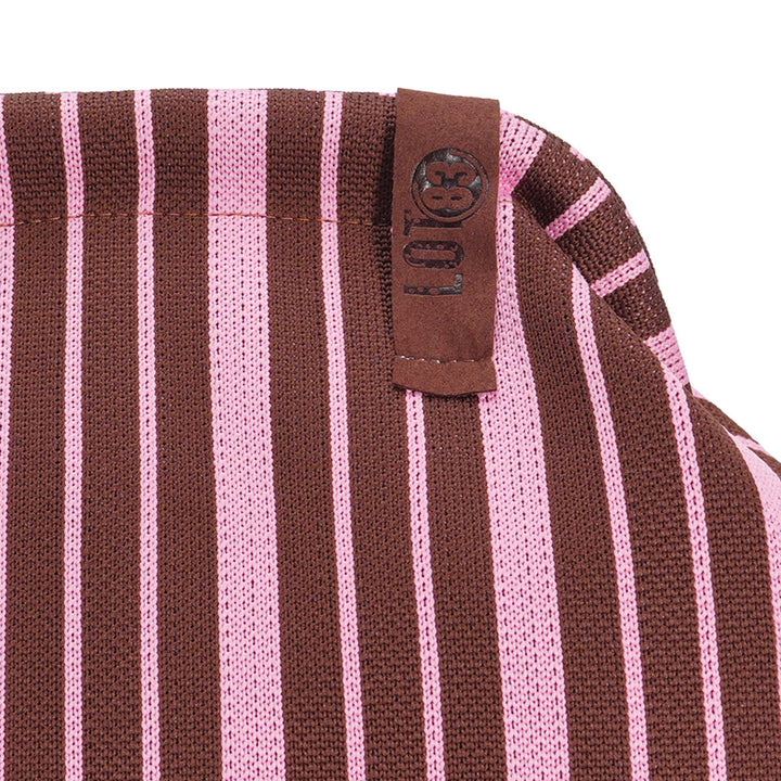 BURGUNDY THIN Stripe Clutch Bag