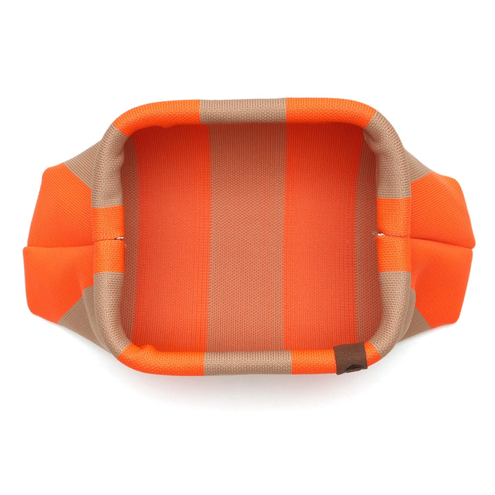 TAN &amp; ORANGE Stripe Clutch Bag