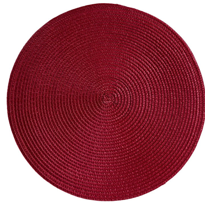 Round Braided Placemat Bordeaux, Set of 4