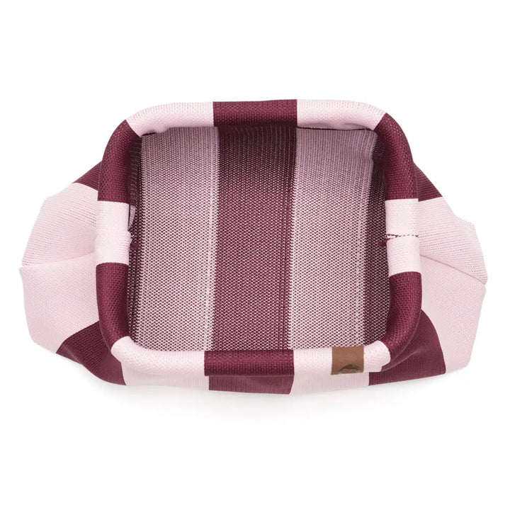 BURGUNDY &amp; PALE PINK Stripe Clutch Bag